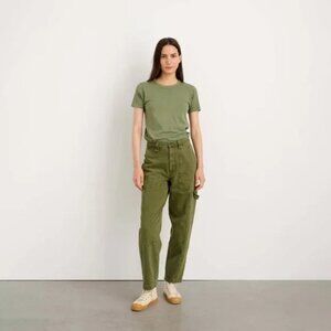 Alex Mill Pheobe Utility Cotton Cargo Pants Army Olive Green Size 25 NEW NWT